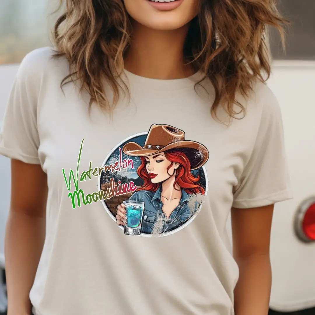 Watermelon Moonshine T Shirt Western Vibes Country Music Nashville Concert Cowgirl Style Merch