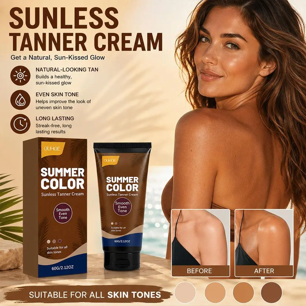 Sunless Tanner Cream, Best Gradual Tanner For Men And Women,Natural Summer Tan For Face & Body, Tanner Cream, Beauty & Skin Care