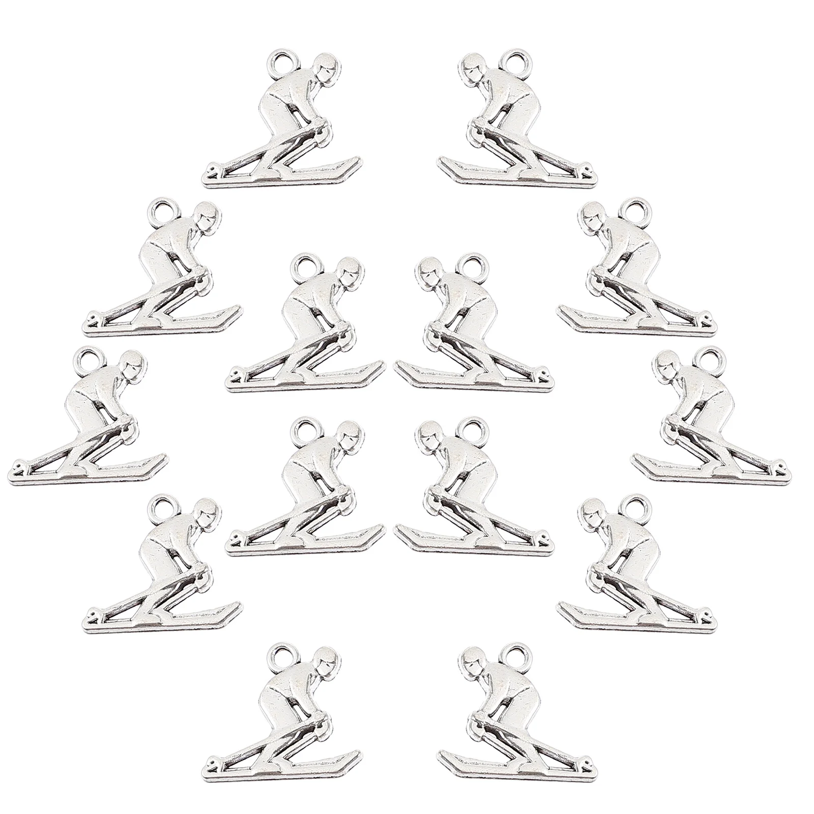 20 قطعة التزلج للأقراط سحر صنع المجوهرات المفاتيح سوار قلادة أقراط اكسسوارات الرياضات الشتوية هدية #1