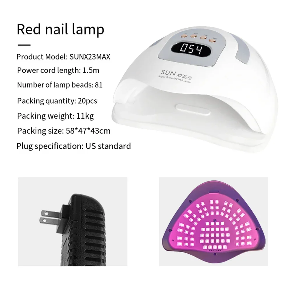 UV LED-nagellamp, professionele UV-nageldrooglamp, Quick Cure gel nagellaklamp, automatische sensor 4 timerinstellingen