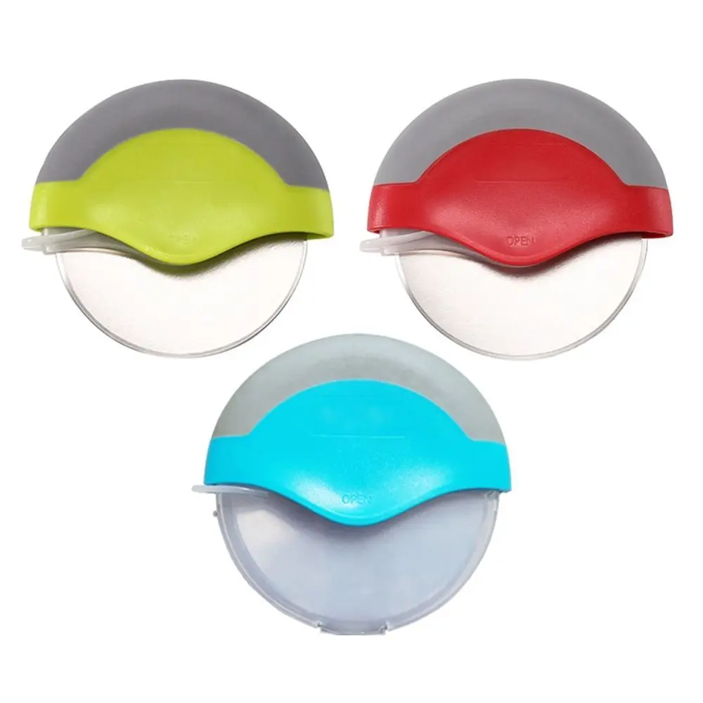 

Round Pizza Cutter Stainless Steel Ergonomic Handle Pizza Wheel Cutter Rustproof with Protective Cover Pizza Slicer Kitchen