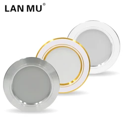 Luz Led empotrada de techo, 5W, 9W, 12W, 15W, 18W, 220V, Panel de luz Led redondo, blanco frío y cálido