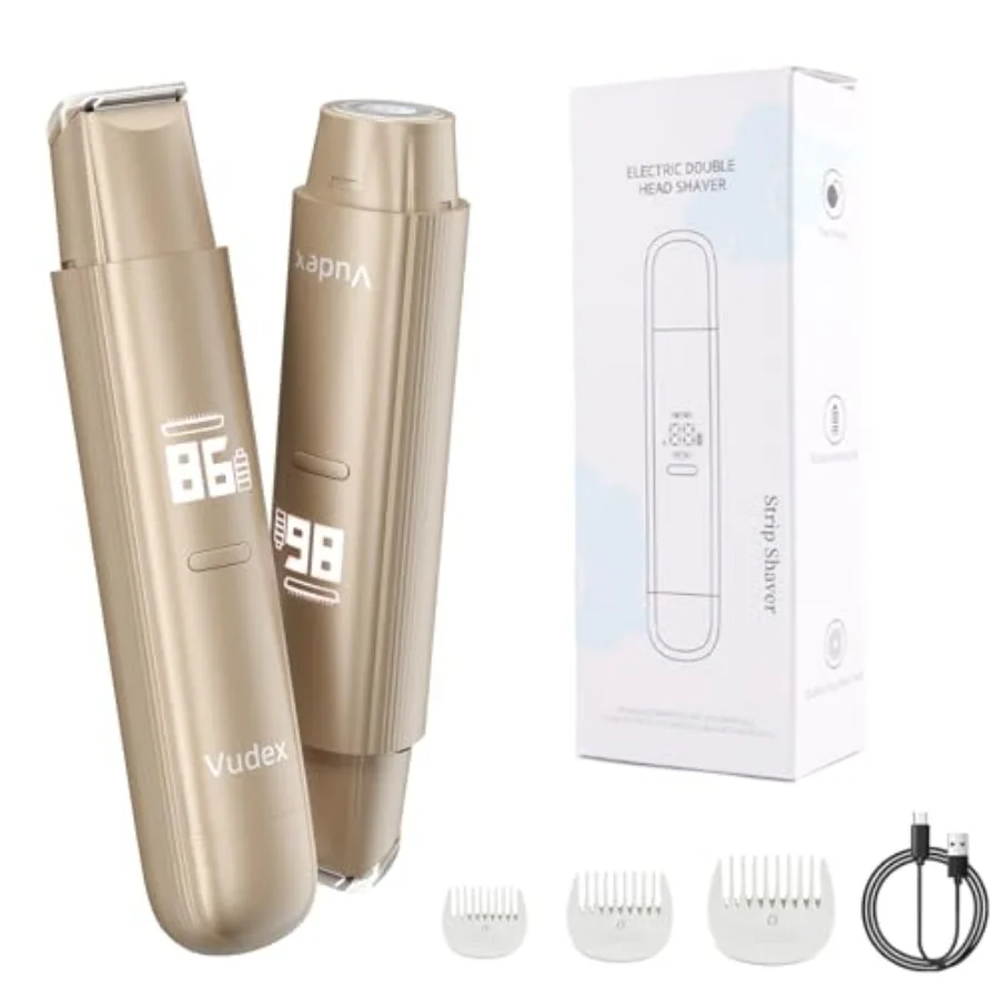

Bikini Trimmer for Women Painless Electric Razor for Pubic Hair Face Legs Underarms IPX7 Waterproof Shaver with Ceramic Blades