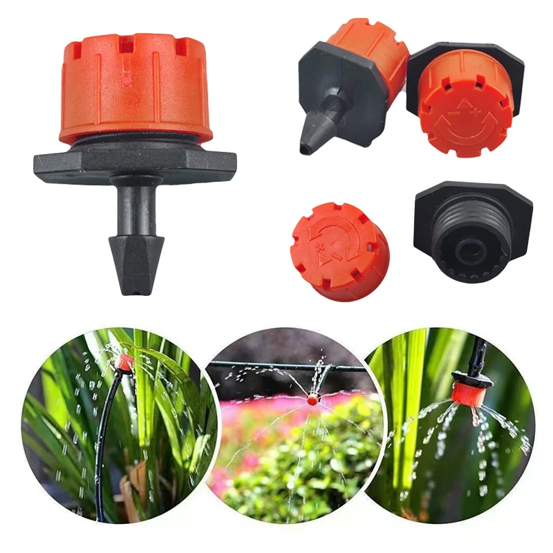 

360 Degree Adjustable Irrigation Drippers Sprinklers 1/4 Inch Drip For Watering System 30 Pcs