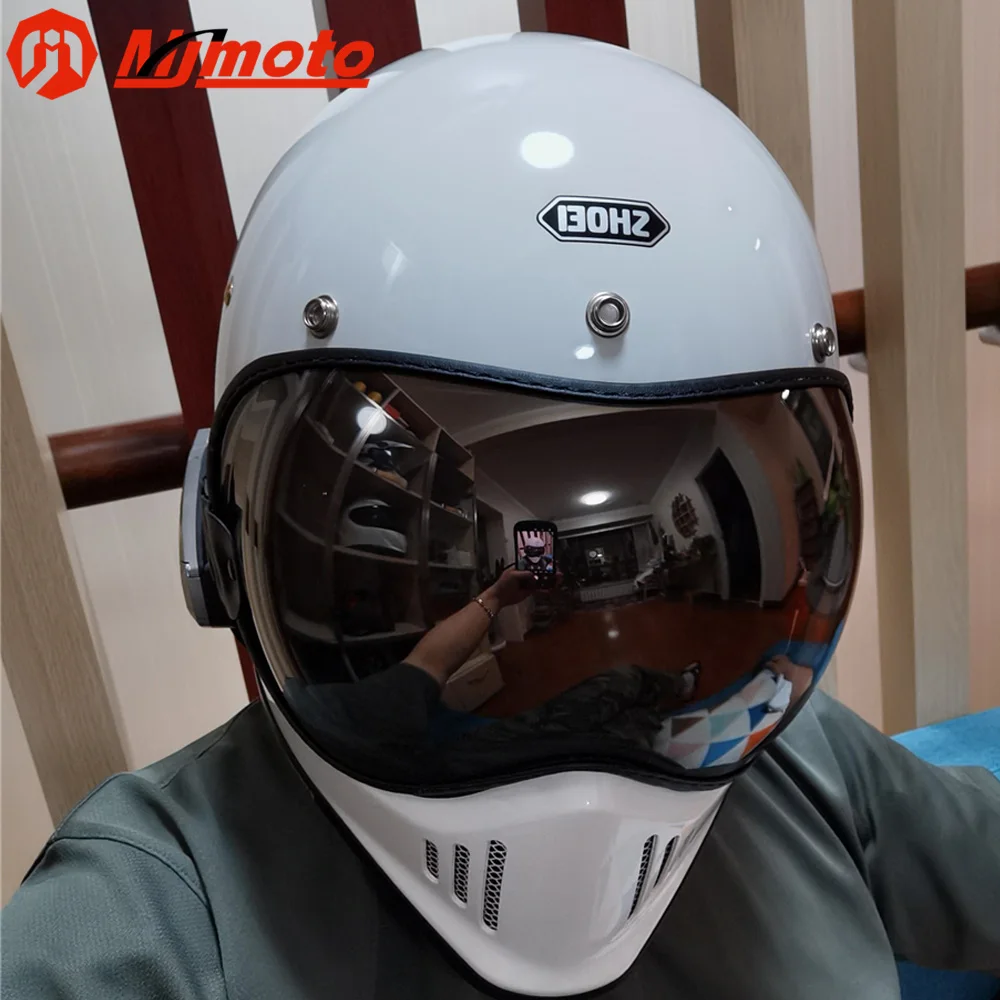 Fit for SHOEI THOMPSON TTCO Moto2 Helmet Goggles Visor Bubble Shield Lens Motorcycle Retro Helmet Glasses Lens Bubble Shield HD