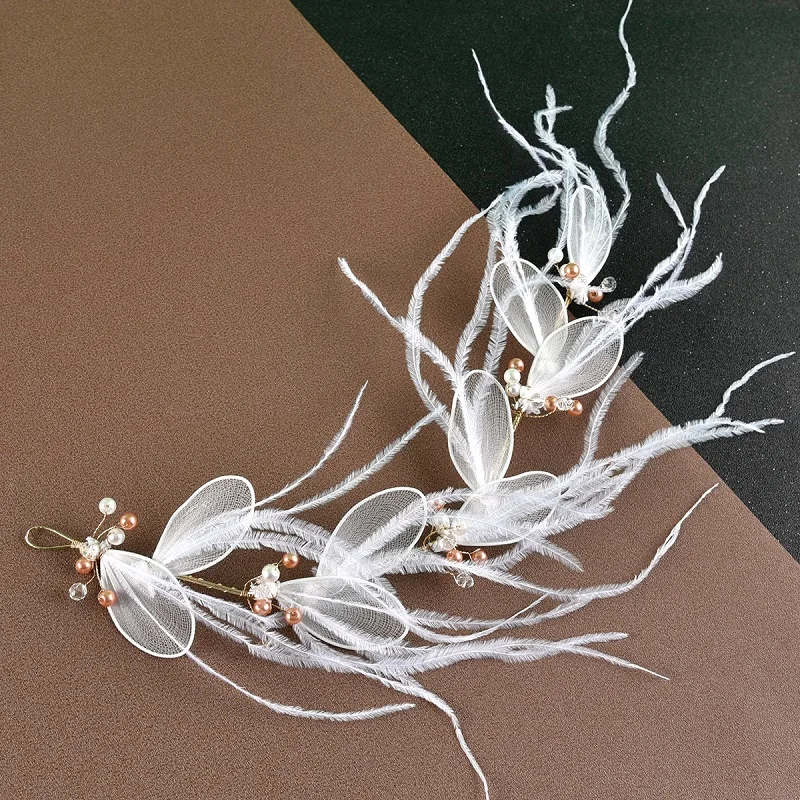 Party Hair Accessories Girl Flower Wreath Crown Bride Bridesmaid Hairband Headdress White butterfly Dragonfly Floral Headband