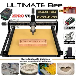 20%off BulkMan 3D Black ULTIMATE Bee CNC Router Complete Full Kit with xPRO V5 GRBL Controller Engraver Woodworking Machine