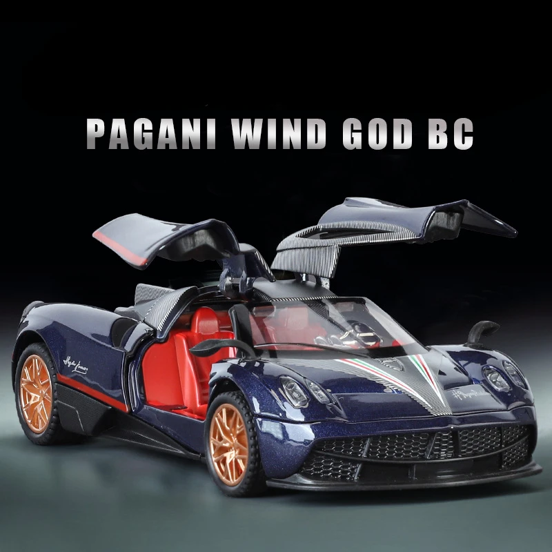 Simulation 1:32 Pagani Huayra Roadster BC Alloy Car Model Sound Light Diecast Toy Vehicle Boy Gift Collection Miniature Voiture