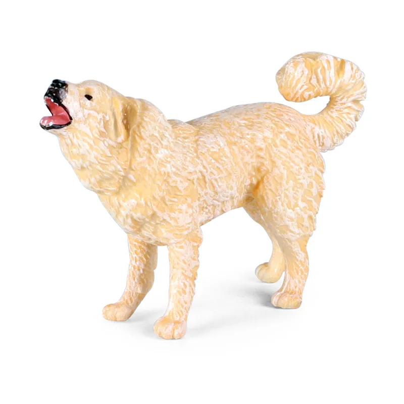 Simulated Animal Dog Model Big White Bear Dog  Children Plastic Toy Ornament