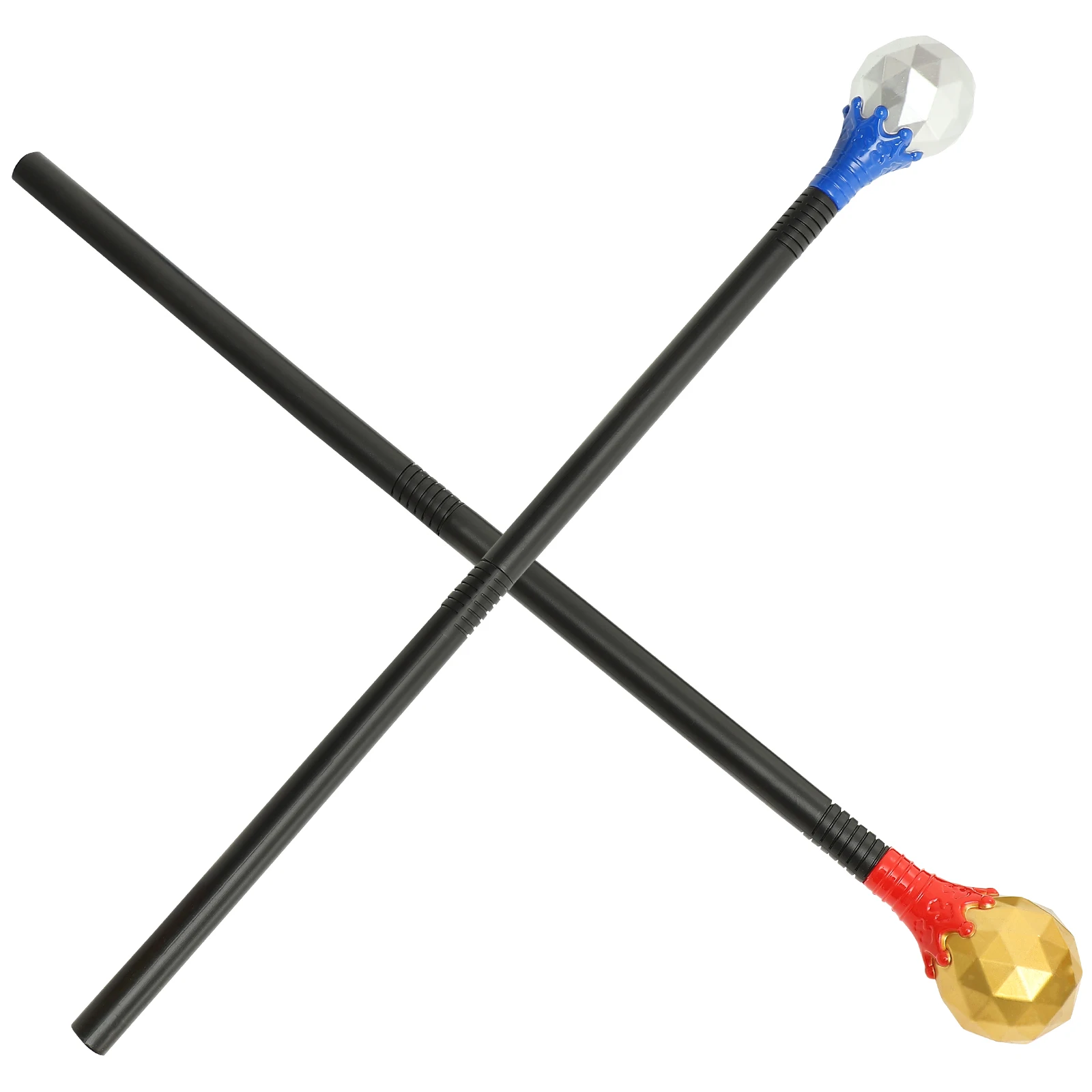 

2pcs Scepter Toy for Kids Halloween King Cane Men Round Head Props Cosplay Plastic Costume Accessory Pharaoh for Children's