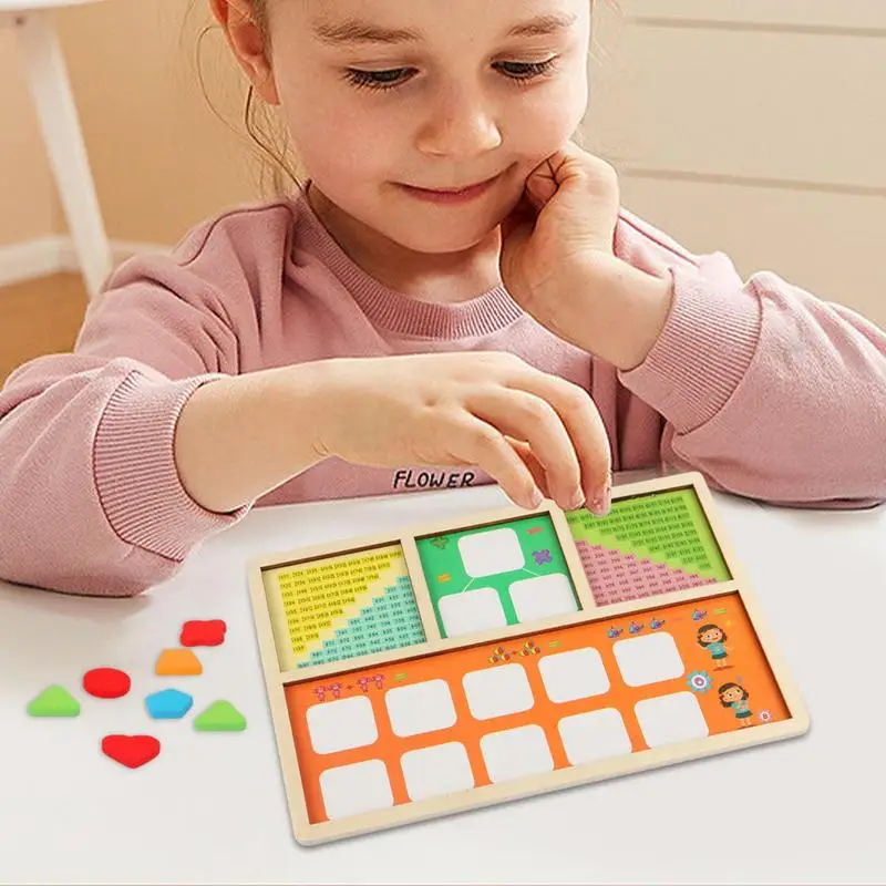 คณิตศาสตร์บล็อก Manipulatives กับคำถามกล่องการศึกษา Early Montessori การเรียนรู้การลบคูณคณิตศาสตร์ของเล่นสำหรับเด็ก