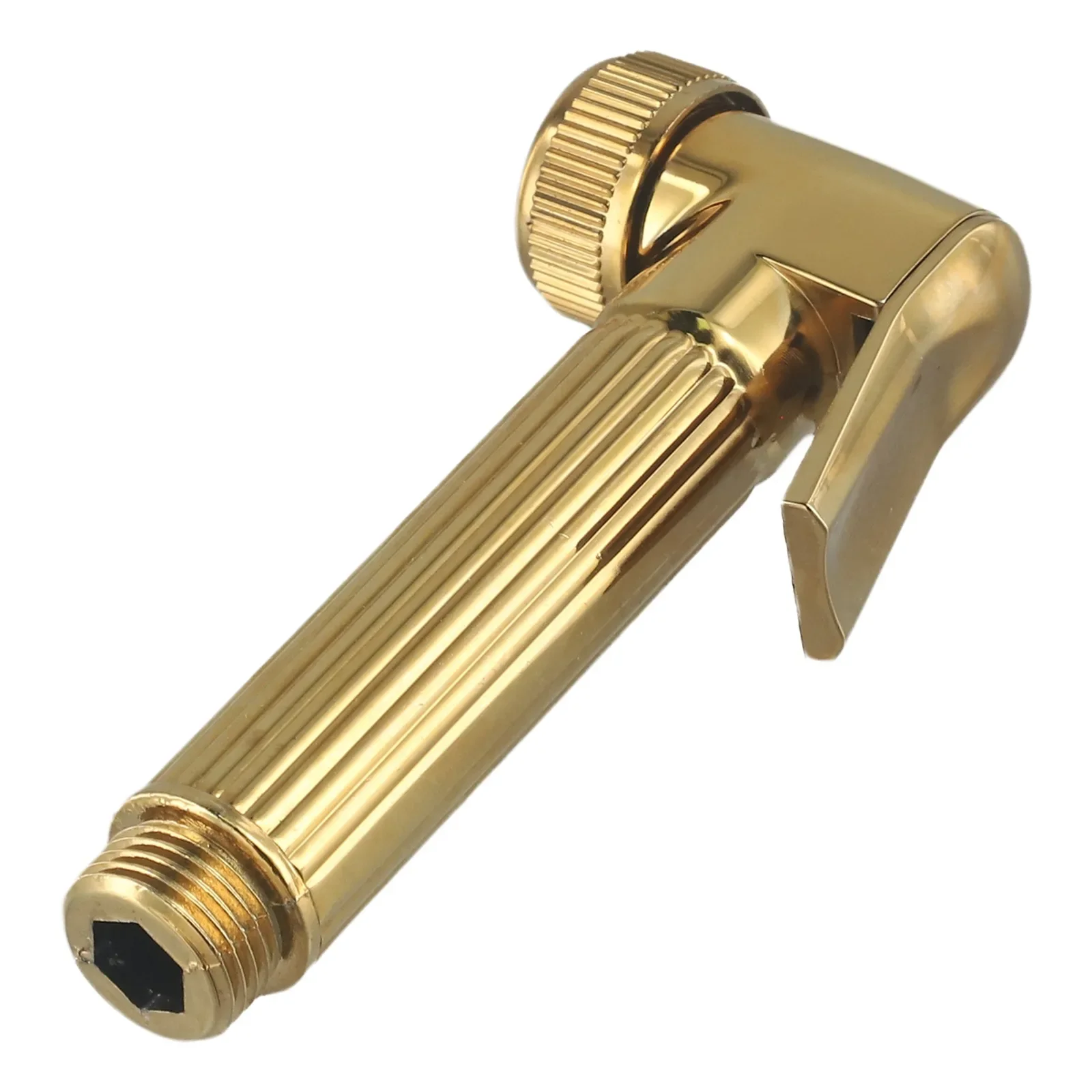 Chrome Bidet Spray Attachment for Toilet Shattaf Handheld Shower Head Suitable for Wudu Rituals Zinc Alloy Body 1/2 Inch Threads