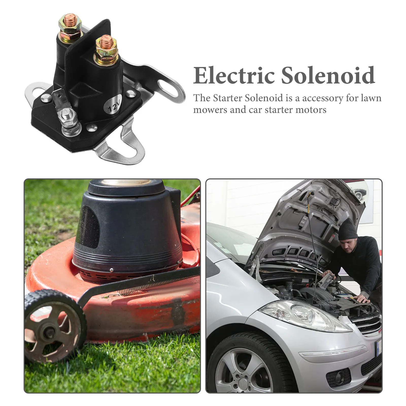 

Motor Electric Starter For Mower Lawn Mower Part Supplies Solenoid Valve Car Accessories Long Term Use Practical