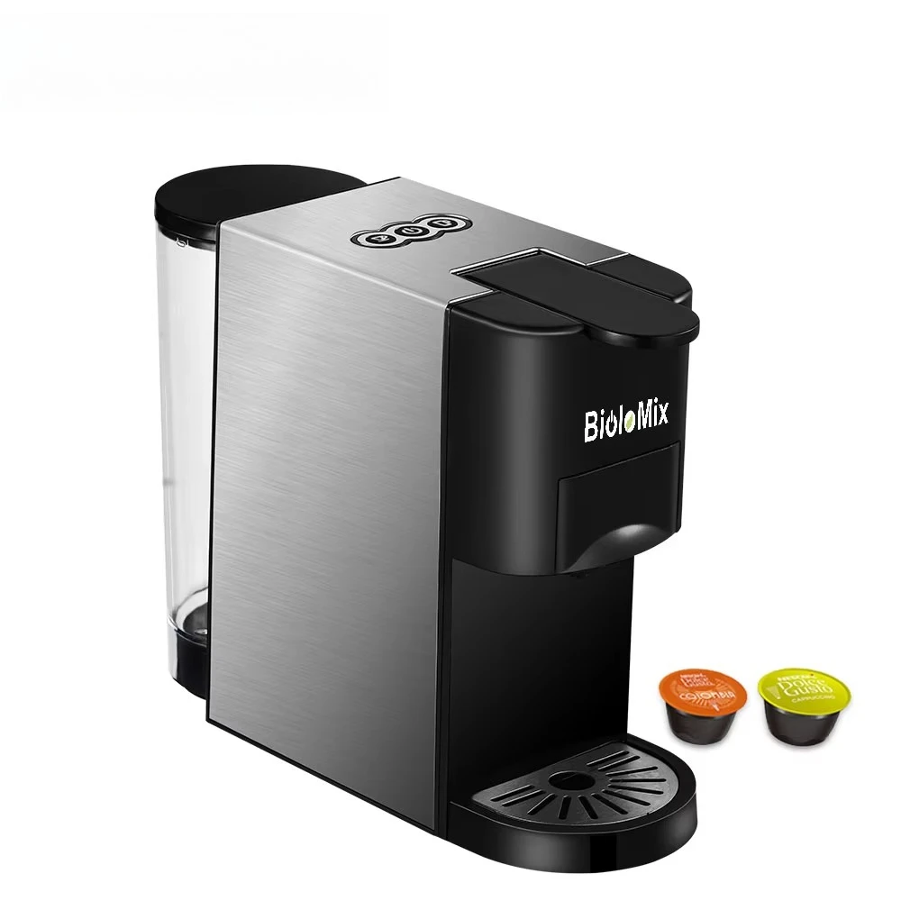 BioloMix 3 In 1 Espresso Coffee Machine 19Bar 1450W Multiple Coffee Makers Fit Nespresso,Dolce Gusto And Coffee Powder
