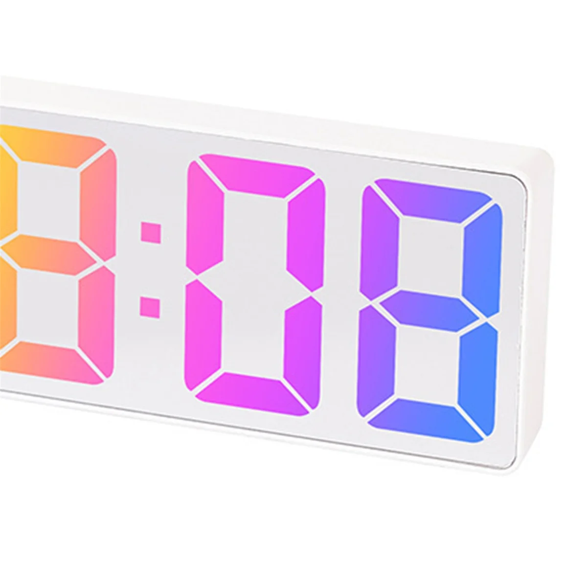 A71P LED Large-Character Electronic Clock Bedside Alarm Clock Colorful Large-Screen Clock White