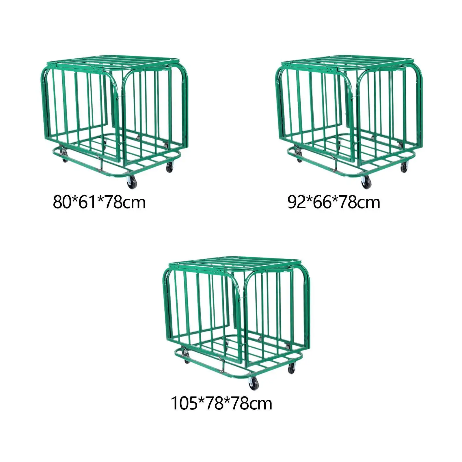 Sports Ball Storage Cart with Wheels Heavy Duty Basketball Cart Sports Equipment Organizer Basketball Cage for Club Gym Outdoor