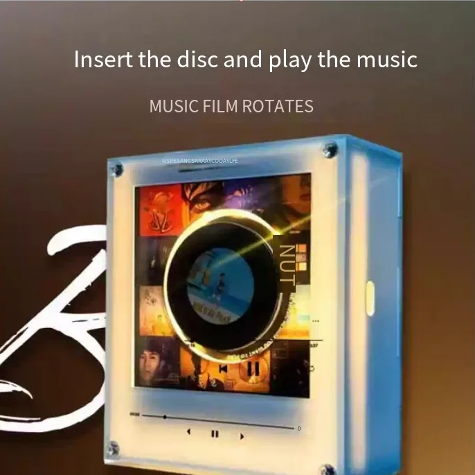 Picture 5: Refrigerator Magnetic Rotary Disc Machine,NFC Sensor&Night ,128G Memory Card,Automatic Singing Acrylic Creative Ornament
