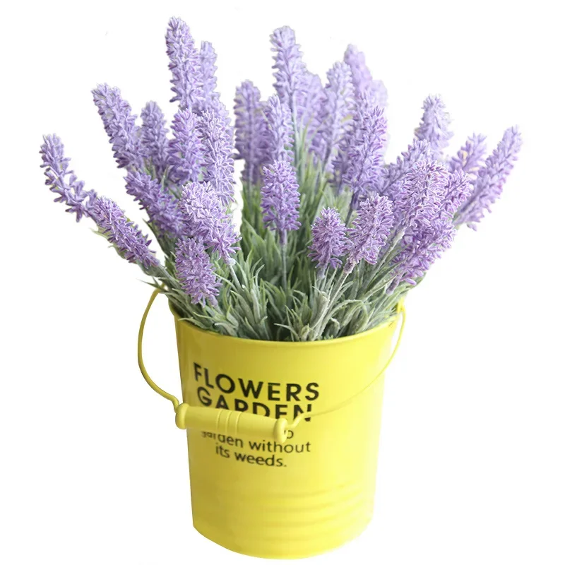 Artificial Lavender for Home Hotel Office Party Garden Craft Art Decoration Green Thumb Artificial Flower