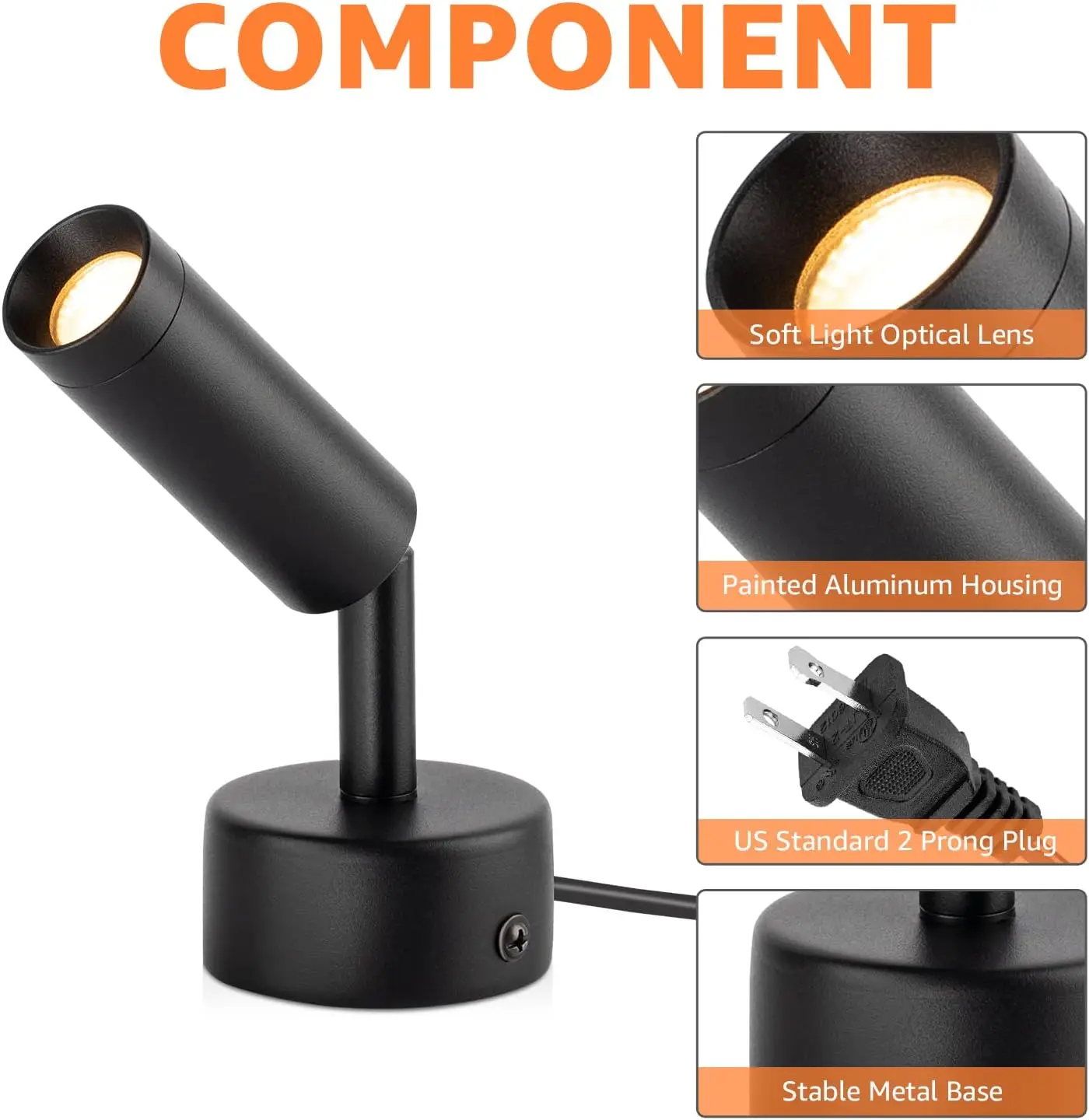 2 حزمة الأضواء الداخلية للنبات 220 فولت الطابق مصابيح كشاف صغيرة الحجم لهجة ضوء داخلي Uplighting الدافئة الأبيض الأضواء مصباح لهجة الإضاءة