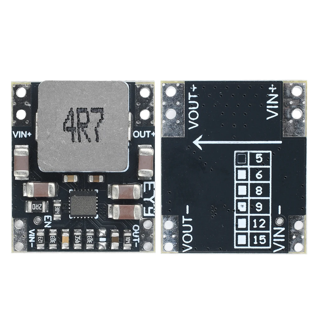 DC-DC automatic buck boost power module 3-23V to 5V/9V/12V fixed voltage output lithium battery constant voltage module