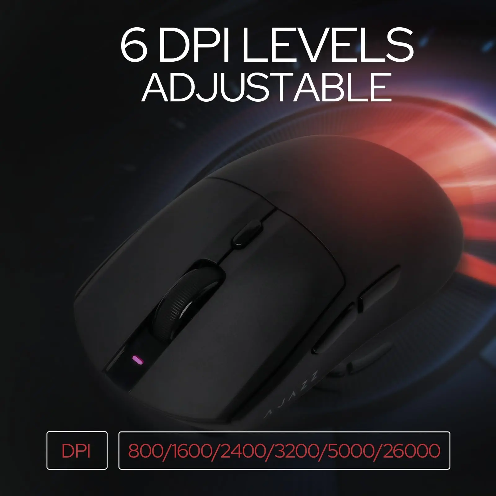 Imagem -02 - Ajazz Aj139pro Mouse para Jogos 2.4g Mouse sem Fio 59g Ultra-leve até 26000dpi Paw3395 Sensor 300mah Bateria para pc Laptop