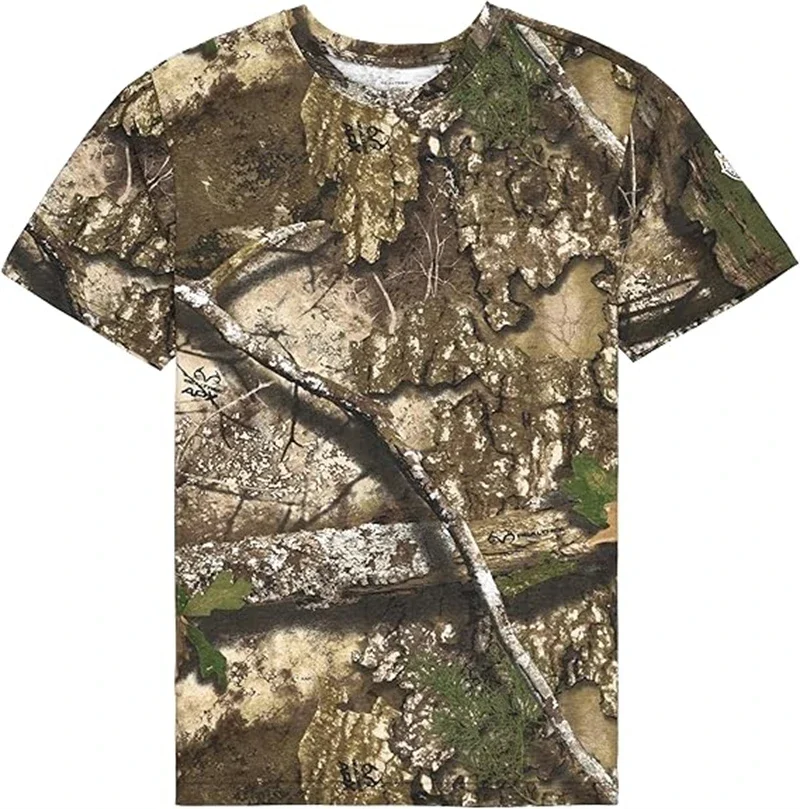 Camo Jungle Graphic Sommer Herren T-Shirt 3D-Druck Camouflage Spaß O-Ausschnitt Kurzarm Oberteil Unisex Locker Lässig Y2k Kleidung Tee – Detail 4