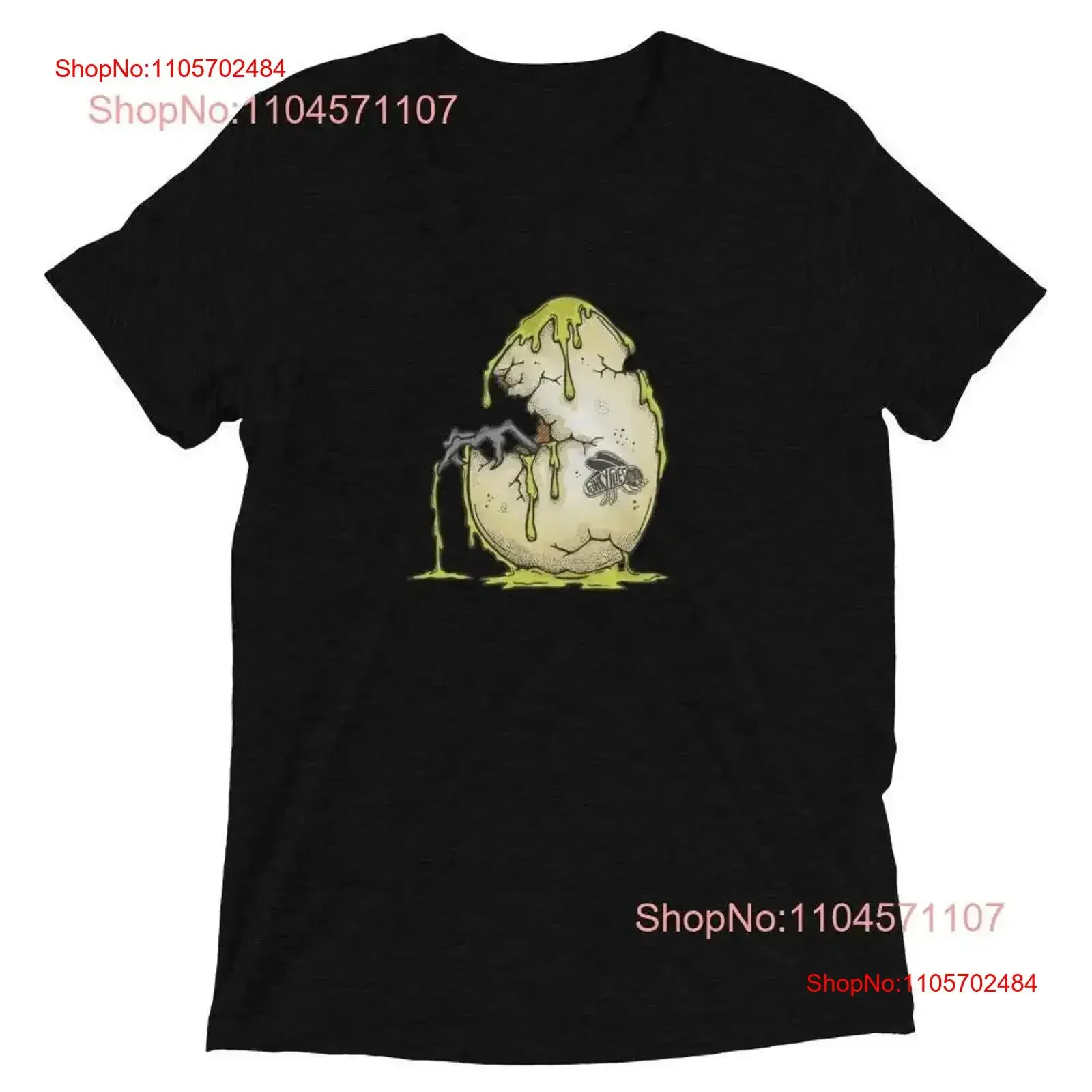 Funky Flies Egg Hatch Tri blend T Shirt vintage Washed fashion streetwear Top For Everyday Wear homme Slightly Stretched