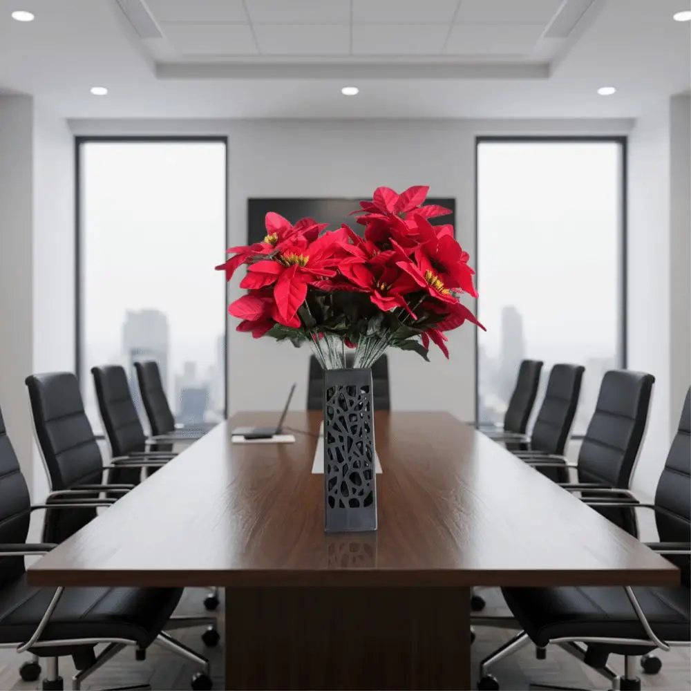 Hot Realistic Roses Artificial Flowers Red Roses Artificial Fake Rose Durable Rose Flower Branch for Wedding Home Decor