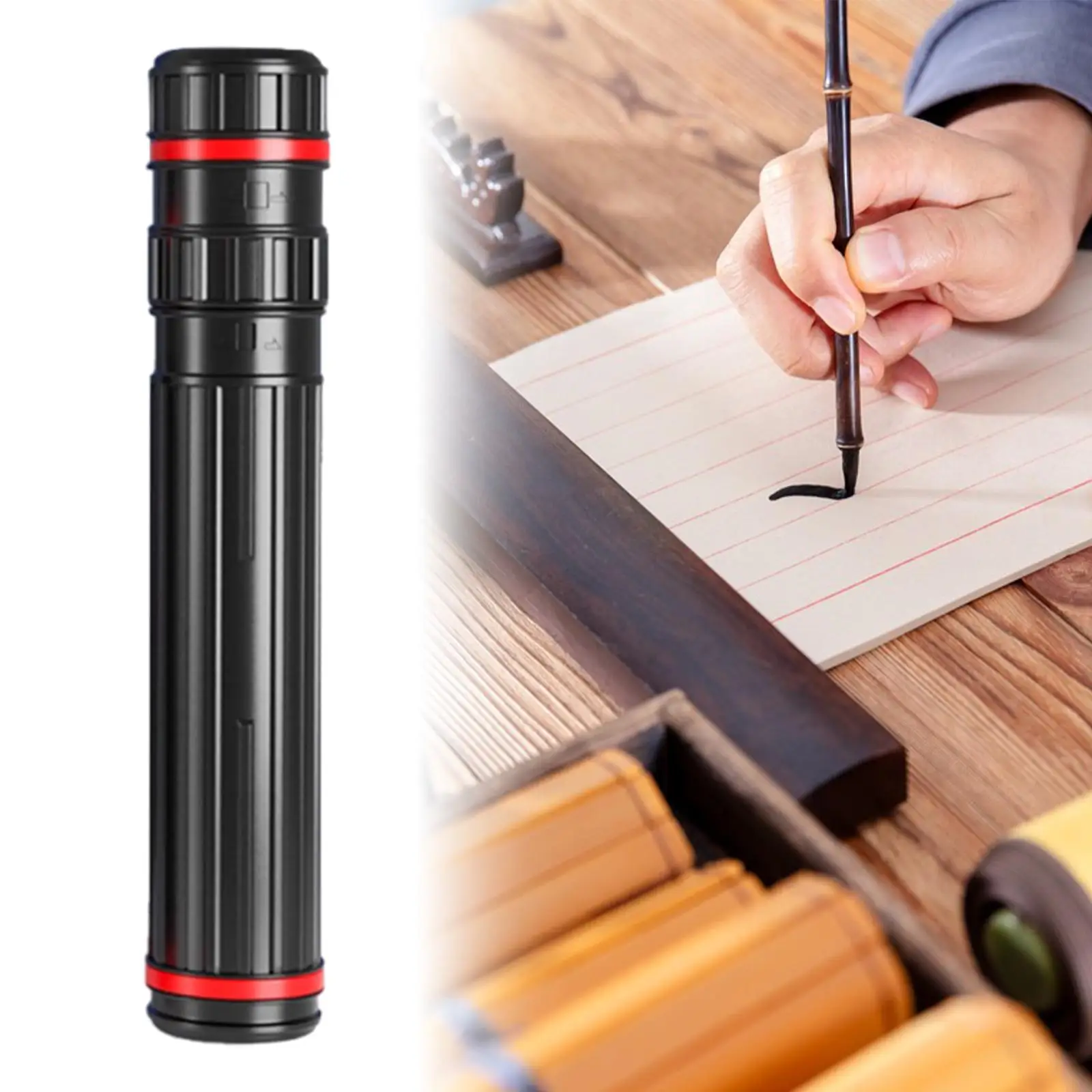 Expandable Poster Storage Tube, Multifunctional Carrying Tube with Adjustable Shoulder Strap for Sketches, Pictures, And Drafts.