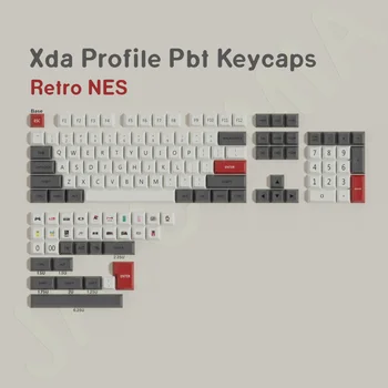 XDA PBT Keycaps DE FR ES KR EN RU Abnt2 Tay Klavye Tuş Boya Alt Retro FC ISO Düzeni Mx Anahtarı Mekanik Klavye Oyun Özel