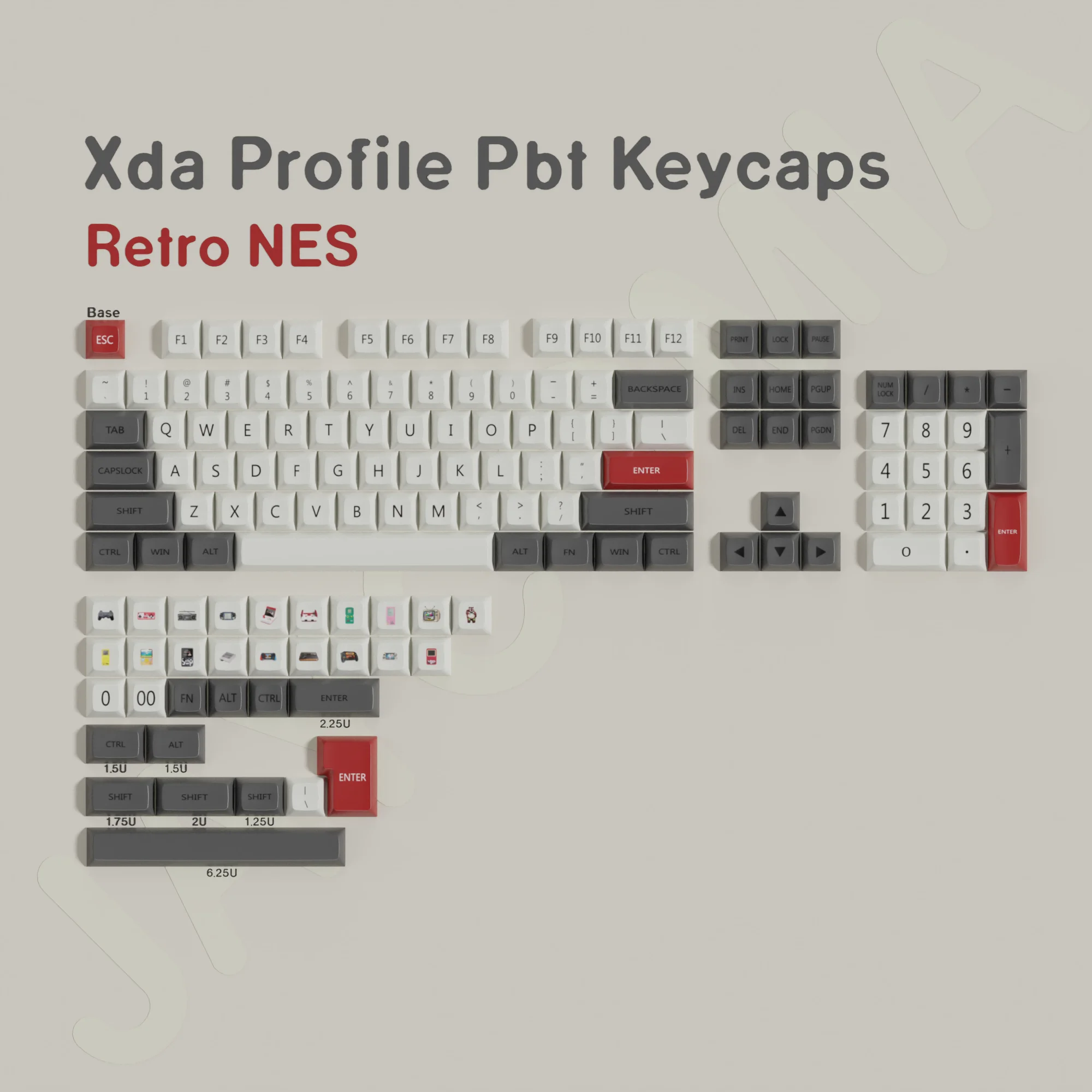 Imagem -01 - Xda Pbt Keycaps para Teclado Mecânico Thai Dye Sub Retro fc Layout Iso mx Switch Custom de fr es kr en ru Abs 2 xda pbt keycaps para teclado mecanico thai dye sub retro fc layout iso mx switch custom de fr es kr en ru abs 2 01