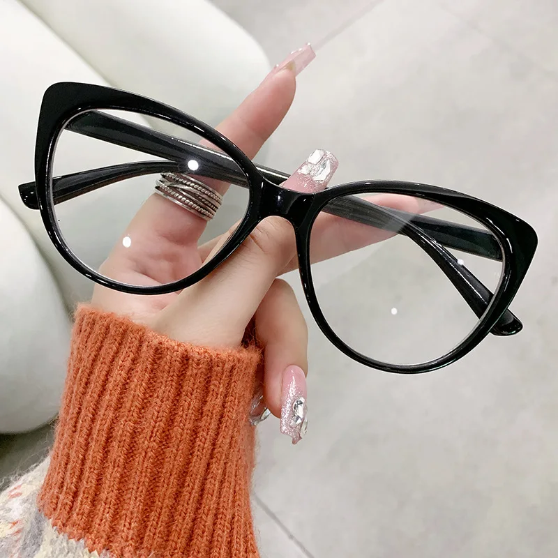 Fashion Cat Eye Frame Transparent Computer Glasses Women Men Anti Blue Light Vision Care Optical Spectacle