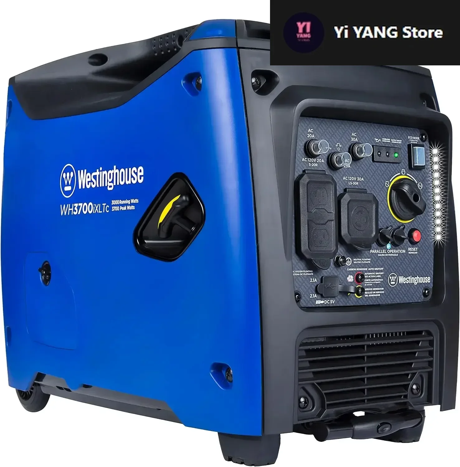

Outdoor Power Equipment 3700 Peak Watt Super Quiet Portable Inverter Generator, Wheel & Handle Kit, RV Ready 30A Outlet, Gas