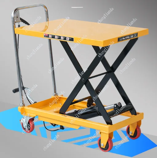 Kleine heftafel Trailer en handmatig hefplatform Truck Schaar Hydraulische heflader