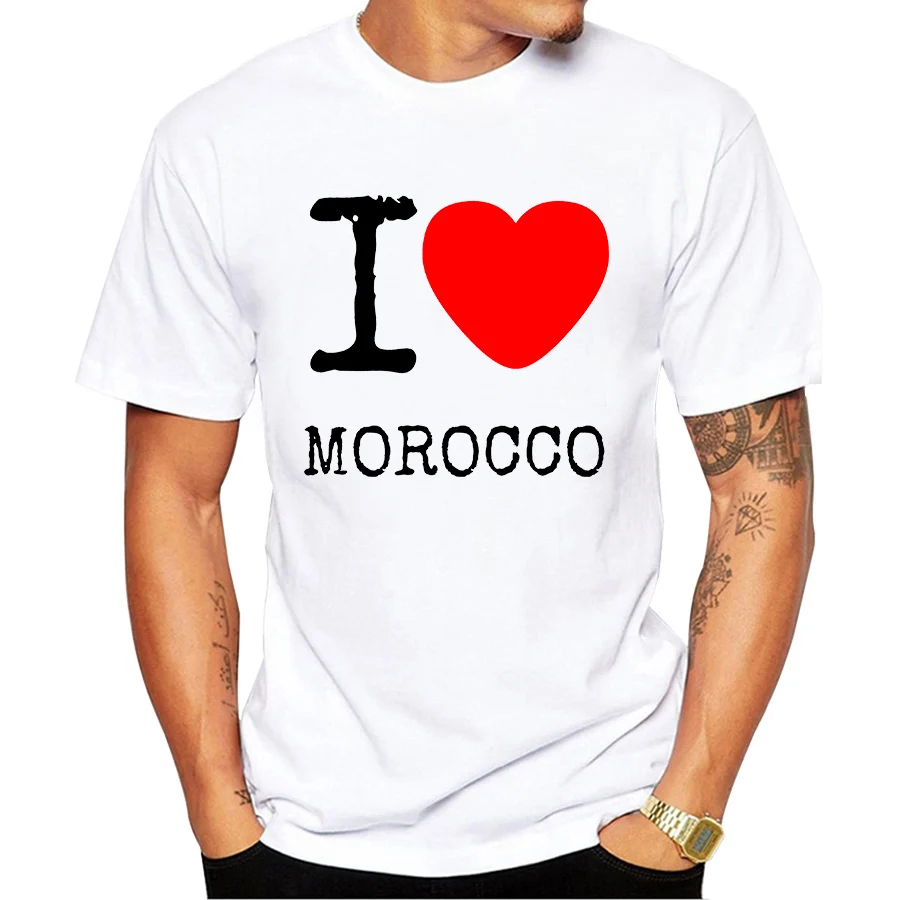 I Love NEW ZEALAND MOROCCO PARIS SAN GABRIEL SAUDI ARABIA letter Printed Men T Shirt Casual Summer Top Tee Hipster