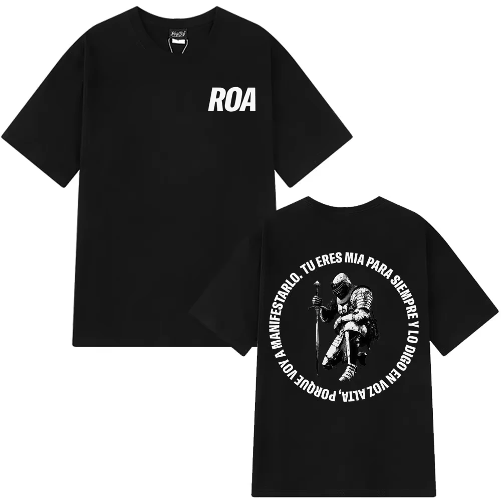 Rapper Roa Tour 2026 Fashion Print T-shirts Men Women Harajuku T-shirt Summer Cotton Casual Hip-hop Punk Oversized T-shirts Tops