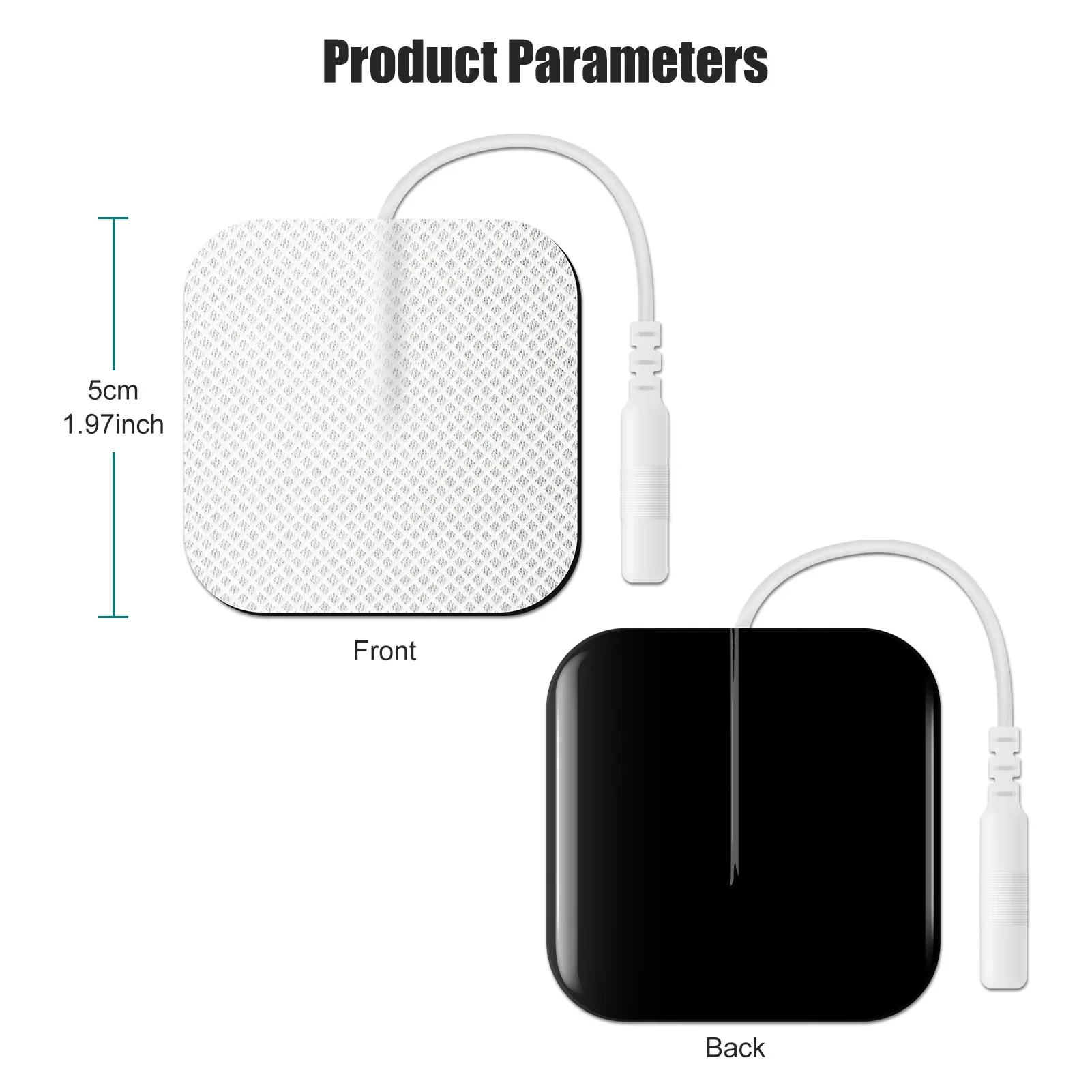Parches de electroestimulación, almohadillas de electrodos Tens para máquina de fisioterapia de acupuntura Tens, Estimulador muscular nervioso Ems adelgazante