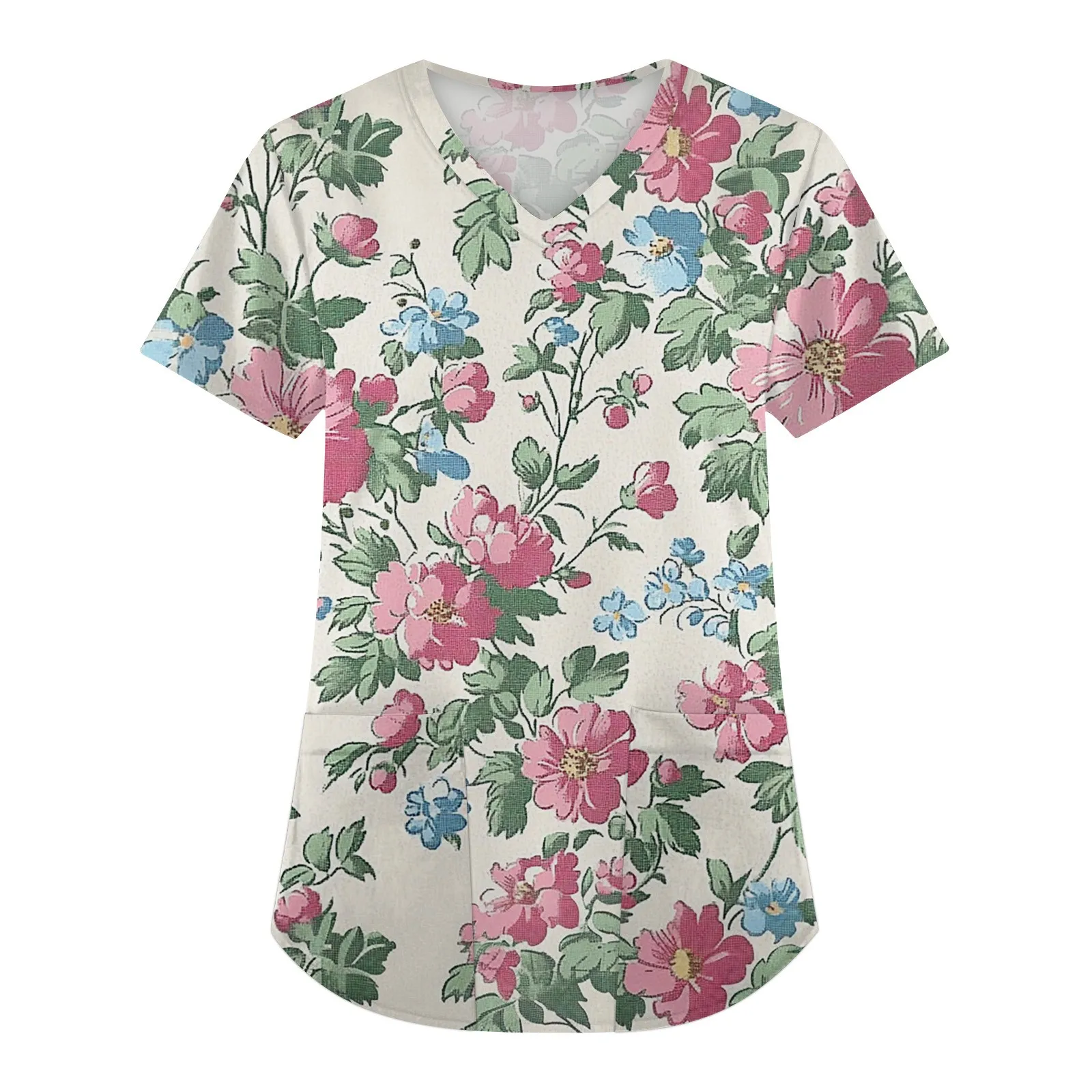 زي مستشفى السريري للنساء، قميص للتمريض السريري بأكمام قصيرة، زي عمل للممرضات، ملابس صحية للأطفال