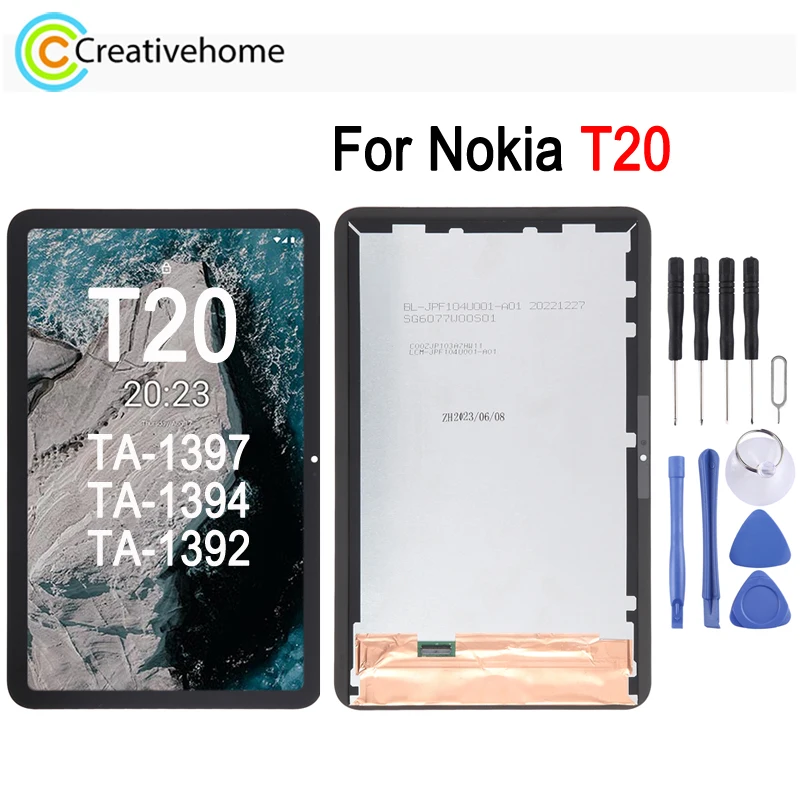 

OEM IPS ЖК-экран для Nokia T20 10,4 дюйма / TA-1397 TA-1394 TA-1392 ЖК-дисплей планшета, ремонт сенсорного экрана, запасная часть