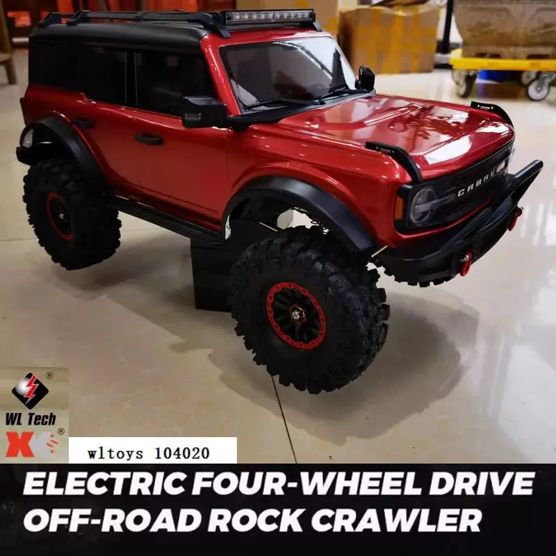 WLtoys 1/10 104020 RC Car Bronco with Electric Winch Professional RC 4X4 Off-Road Climbing Vehicle 2.4G RC Car Toys