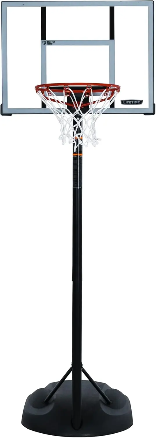 

Портативное баскетбольное кольцо с регулируемой высотой 5,5-7,5 футов, ударопрочная 30-дюймовая доска для игры на улице