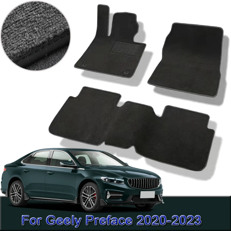 

Custom Car Floor Mats For Geely Preface 2020-2023 Waterproof Non-Slip Floor Mats Interior Carpets Rugs Foot Pads Car Accessories