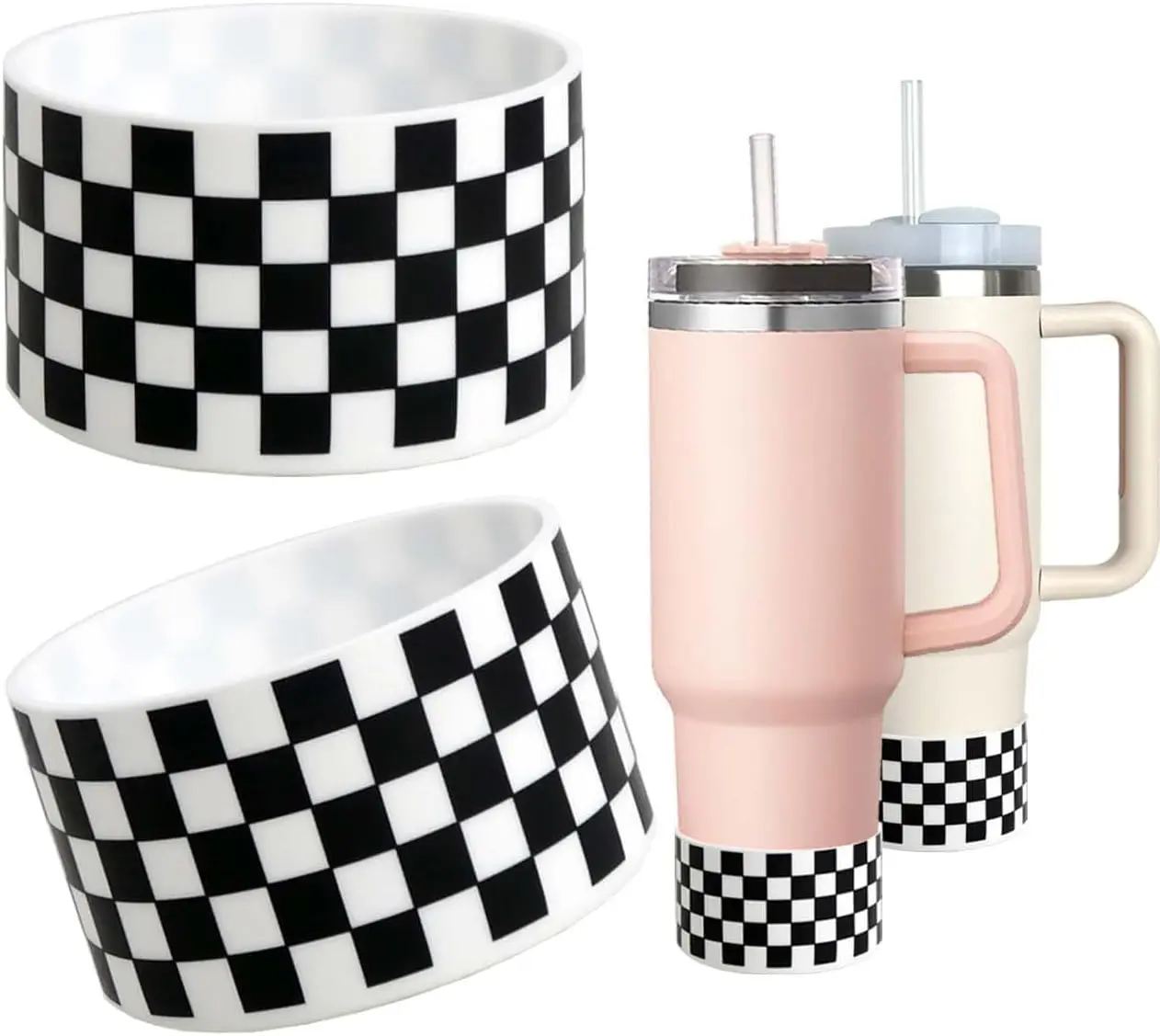 حذاء من السيليكون الواقي بنمط متقلب من Geedyn لهاتف 40 أونصة وأكمام مضادة للانزلاق للزجاجات مع قاعدة 2.88-2.97 بوصة