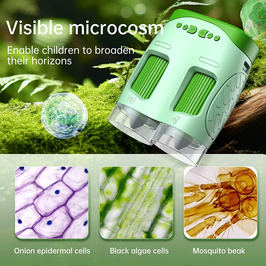 Fotocamera per bambini scattare foto Video esperimenti scientifici microscopio giocattoli binocolo portatile fotocamera Video regali di compleanno vacanze