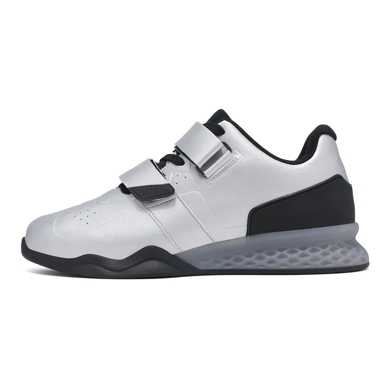 Sliver Color Squat Hard Pull Shoes Anti-Slippery Weight Lifting Sneakers Gym Training Bodybuilding Suqte Power Lifting Shoes
