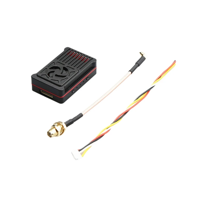 

5,8G 4W VTX 56CH Высокомощный FPV видеопередатчик MMCX с корпусом с ЧПУ для RC FPV дронов с фиксированным крылом дальнего действия