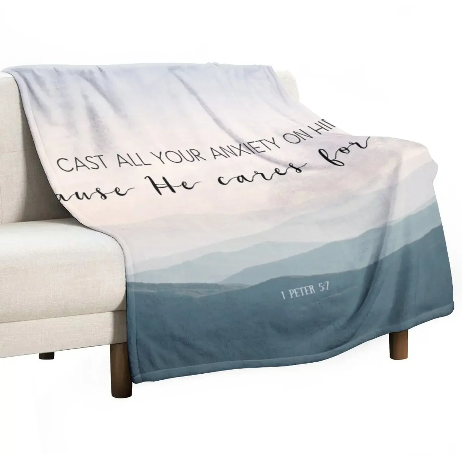 

Christian Bible Verse Quote - Anxiety Throw Blanket Blankets For Baby for winter Warm Flannel Blankets