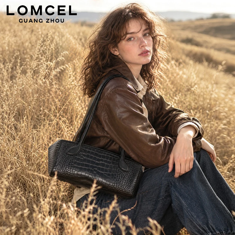 LOMCEL 211 Bag - A new style commuter handbag for women, featuring a small and unique Boston bowling ball pillow bag. Made