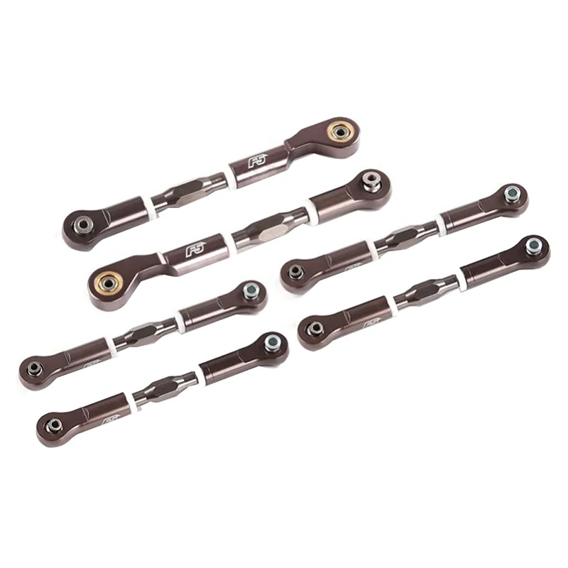 CNC Alloy Front + Rear + Steering Tie Rod Pull Rod Set for ROFUN F5 MCD Rr5 1/5 on Road Rc Car