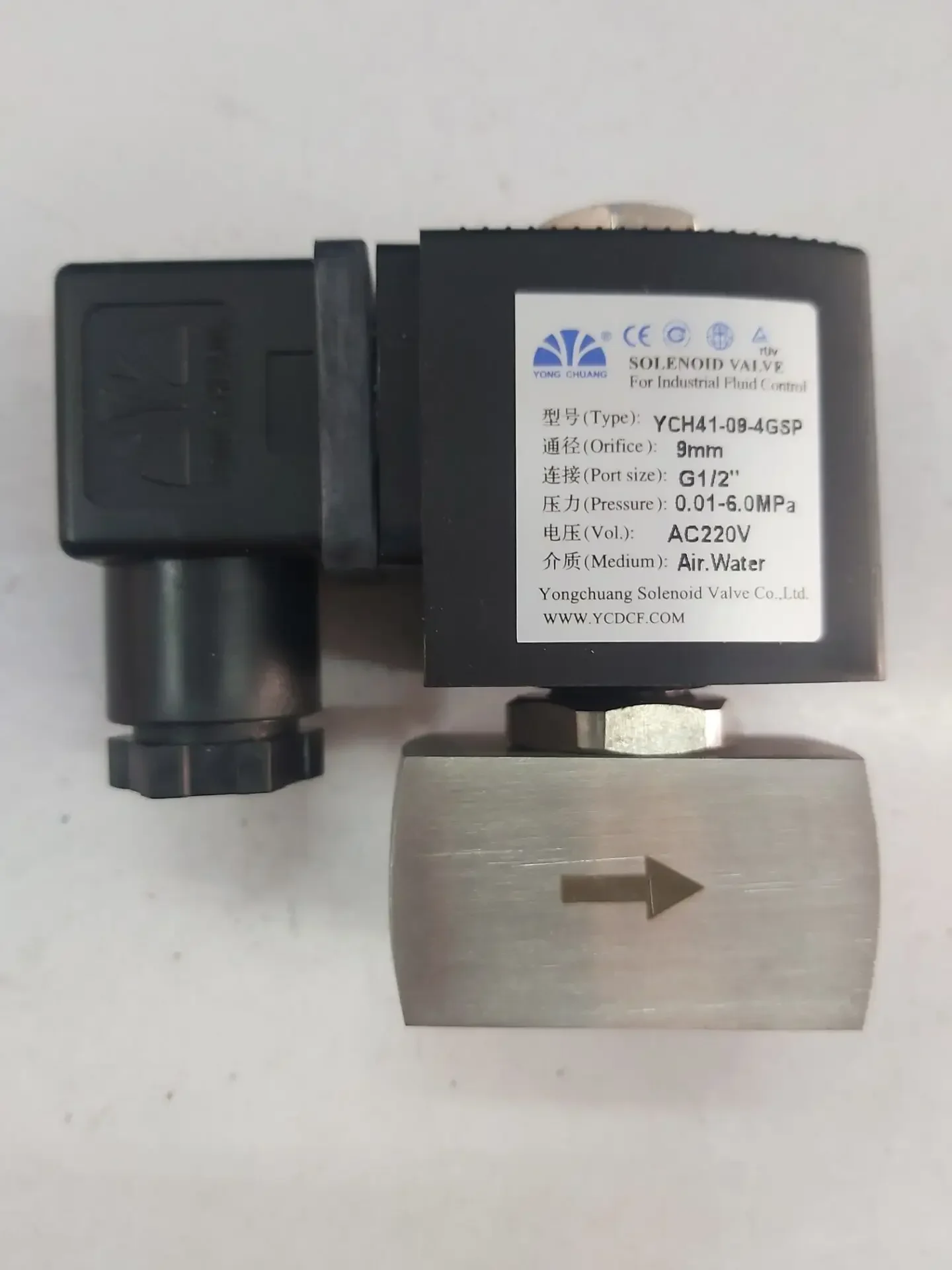 YONG CHUANG Solenoid Valve YCH41-09-2GBP G1/4 YCH41-09-4GSP G1/2 AC220V DC24V DC12V AC380V YONGCHUANG Solenoid Valve Co.,Ltd